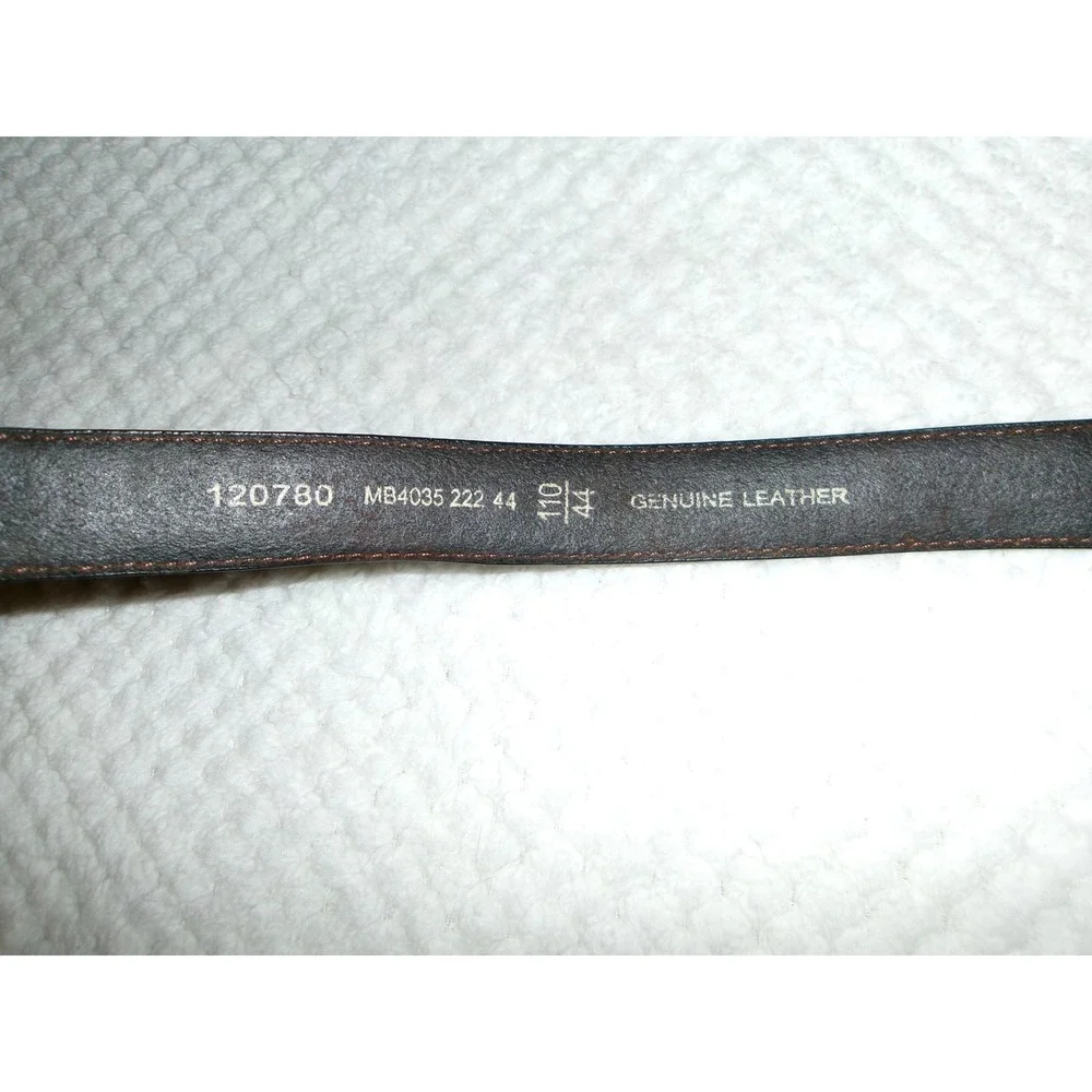 Fossil Mens 44 Leather Belt Brown Braided Western Concho